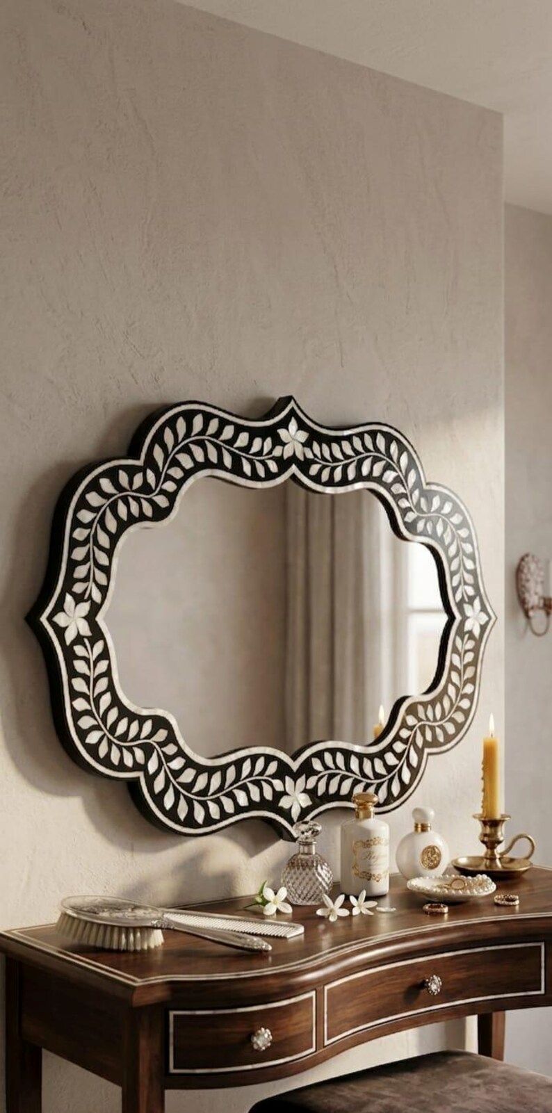 Black inlay mirror