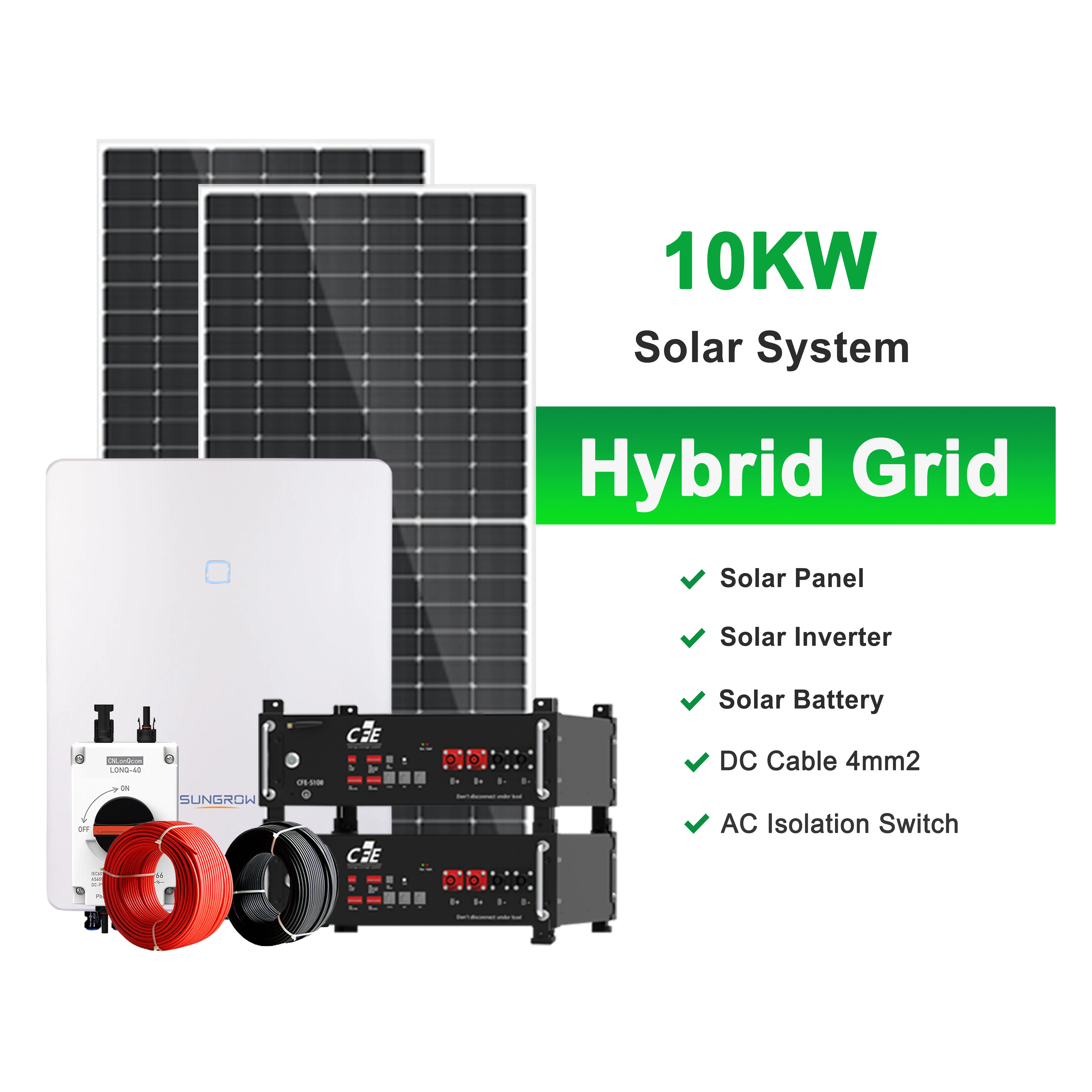 Batteria al litio 1KW 2000 kwh sistema di energia solare per la casa pannelli solari per la casa di illuminazione solare