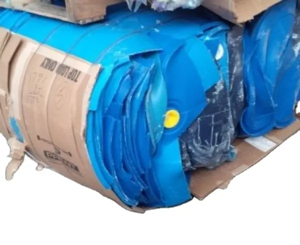 Скрап HDPE Синие барабанные тюки, HDPE Синие регринды, пластиковые тюбики барабан HDPE Лом
