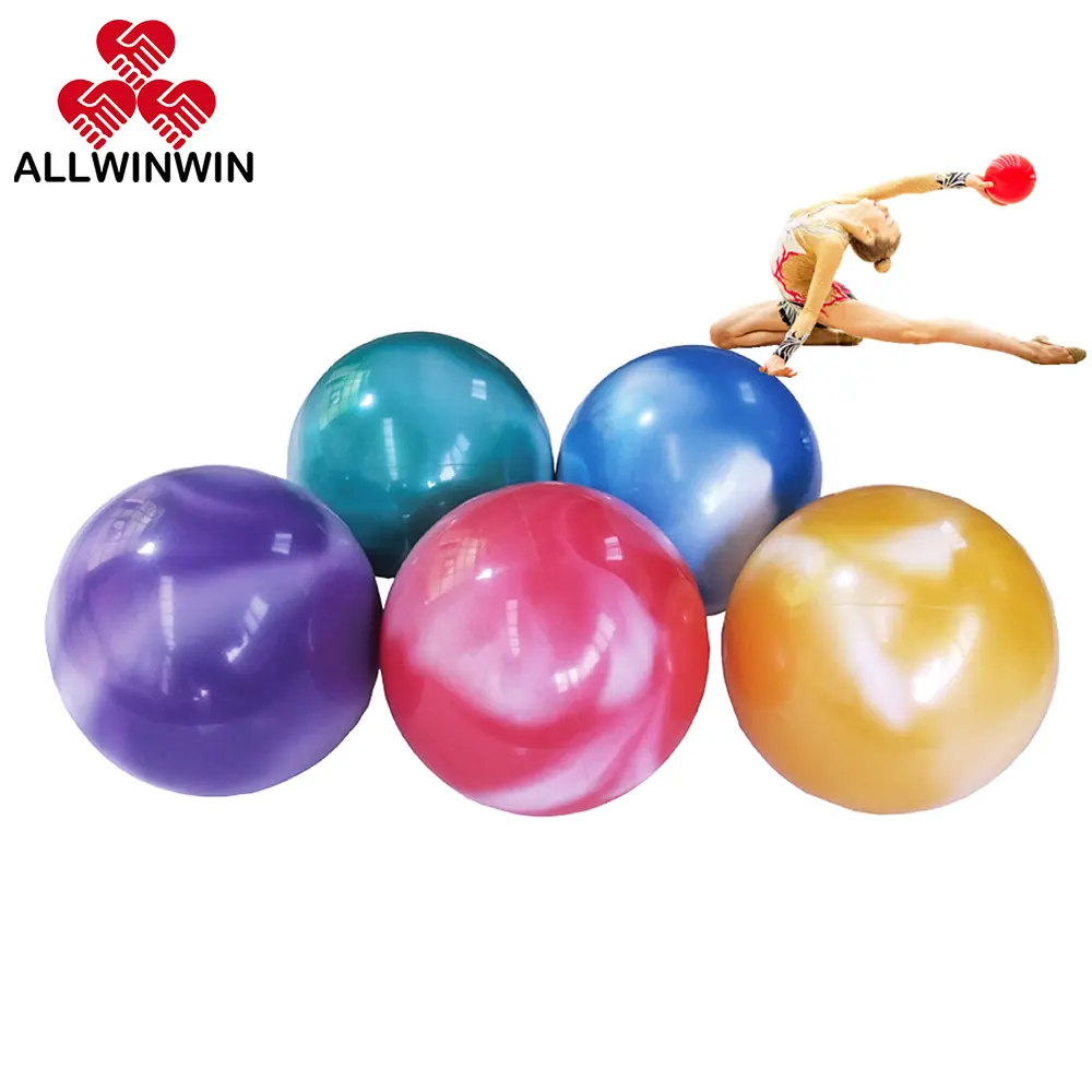 Palla per ginnastica ritmica ALLWINWIN RGB04-bicolore glitterato 13-19 cm