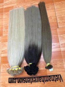 人間のバージンヘア様々な色のフラットチップヘア