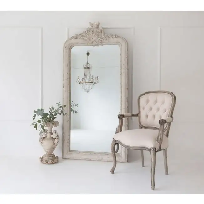 Silla de salón de lujo de estilo francés con diseño rústico, muebles de madera maciza para sala de estar