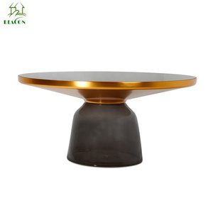 出厂价格现代设计师家具七彩镜玻璃铃铛玻璃茶几 - Product Image 6
