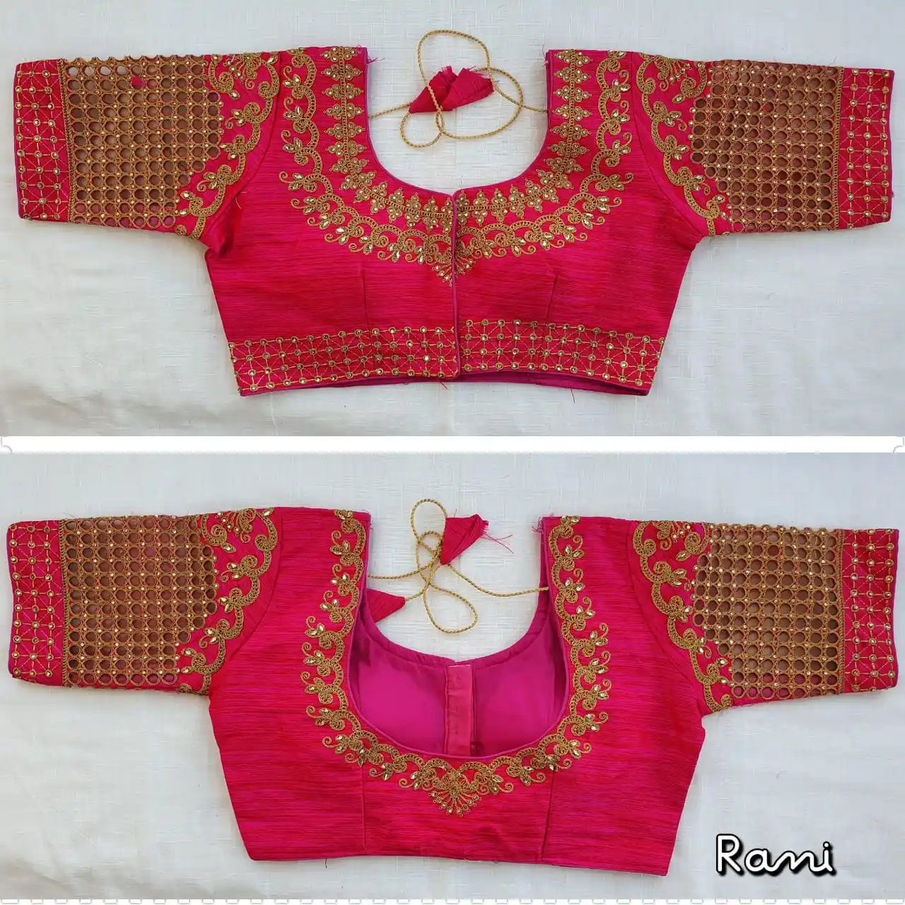 Readymade-blusa bordada para mujer, diseño de Saree