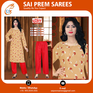 Yüksek kaliteli fantezi hint Kurti ve Plazo pamuk ve Rayon yeni ihracat tasarım yapılmış yetişkinler için Set - Product Image 3