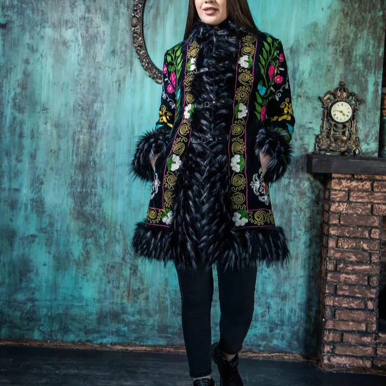 Robe longue Kimono brodée en soie pour femmes, grande qualité, longue, veste pour dames, décoration, collection 2021
