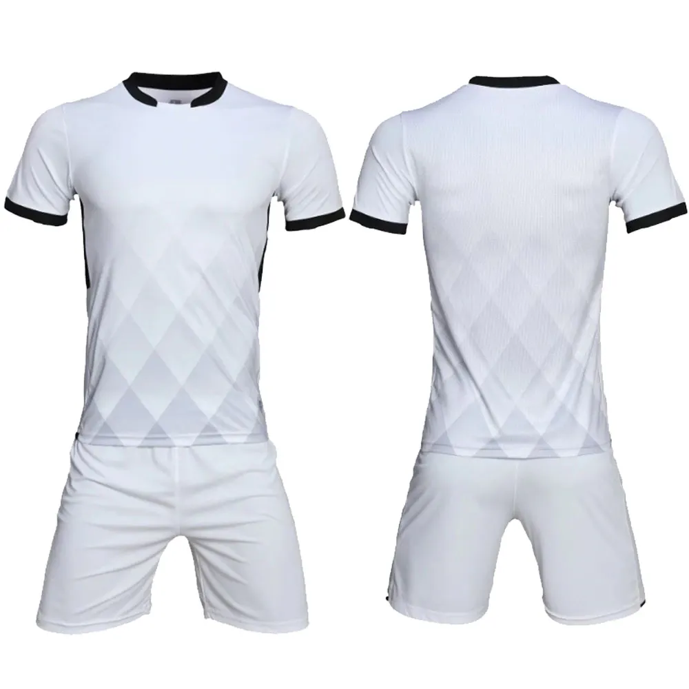 Tasso all'ingrosso sublimazione calcio uniforme colore personalizzato nome della squadra abbigliamento da calcio imposta abbigliamento sportivo Design unico personalizzato bianco