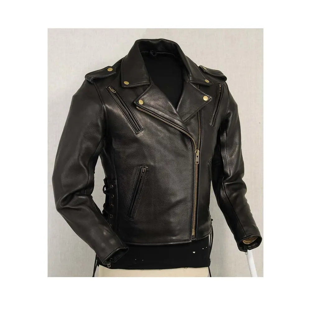Wild ride jaqueta de couro preta unissex, novo design de couro, slim, ovelha, quente, para homens