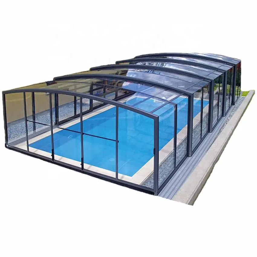 Capa elétrica para piscina ao ar livre, venda quente de preços, gabinetes de alumínio para piscina