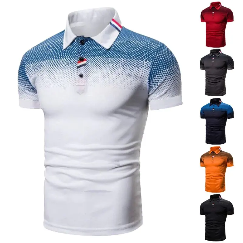Polo da uomo intera vendita t-shirt Polo da Golf mezza manica moda palestra con ricamo logo personalizzato e design sublimazione