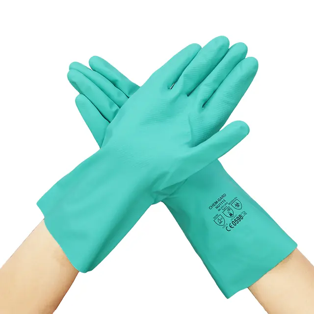 11 mil food grade oil proof unlined chemical resistant non latex nitrile gloves for automobile industry general use