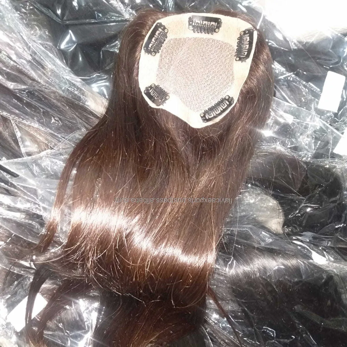 Schneller Versand 100% Remy Natural Straight Hair Topper für Frauen Echthaar