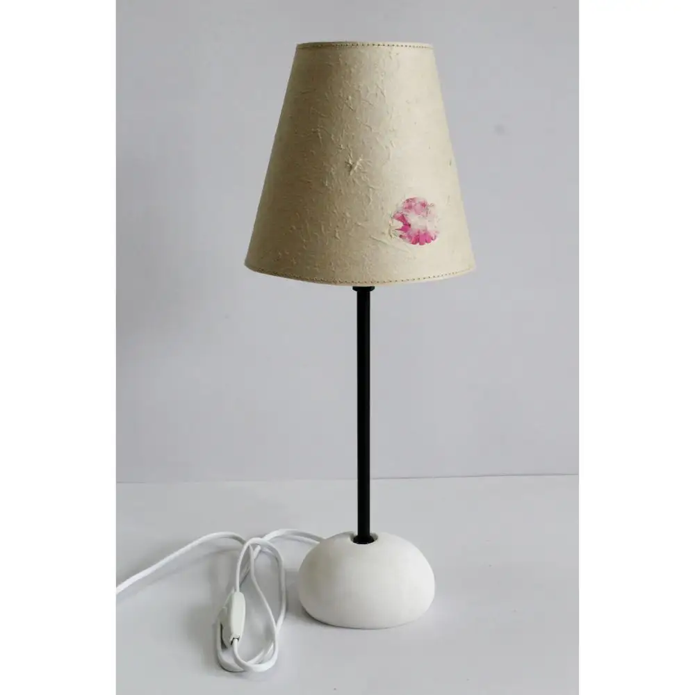 Style home bedroom 100% Hemp fiber organic paper purely recycled & handmade grass & flower petals decoration lamp