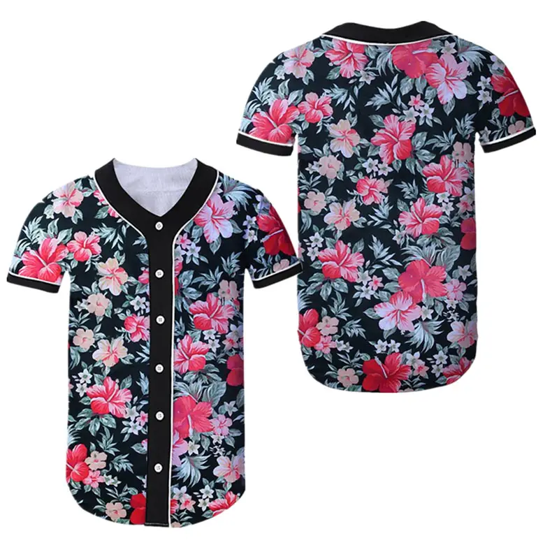 도매 승화 야구 유니폼 사용자 정의 다채로운 핫 세일 캐주얼 스타일 사용자 정의 야구 셔츠