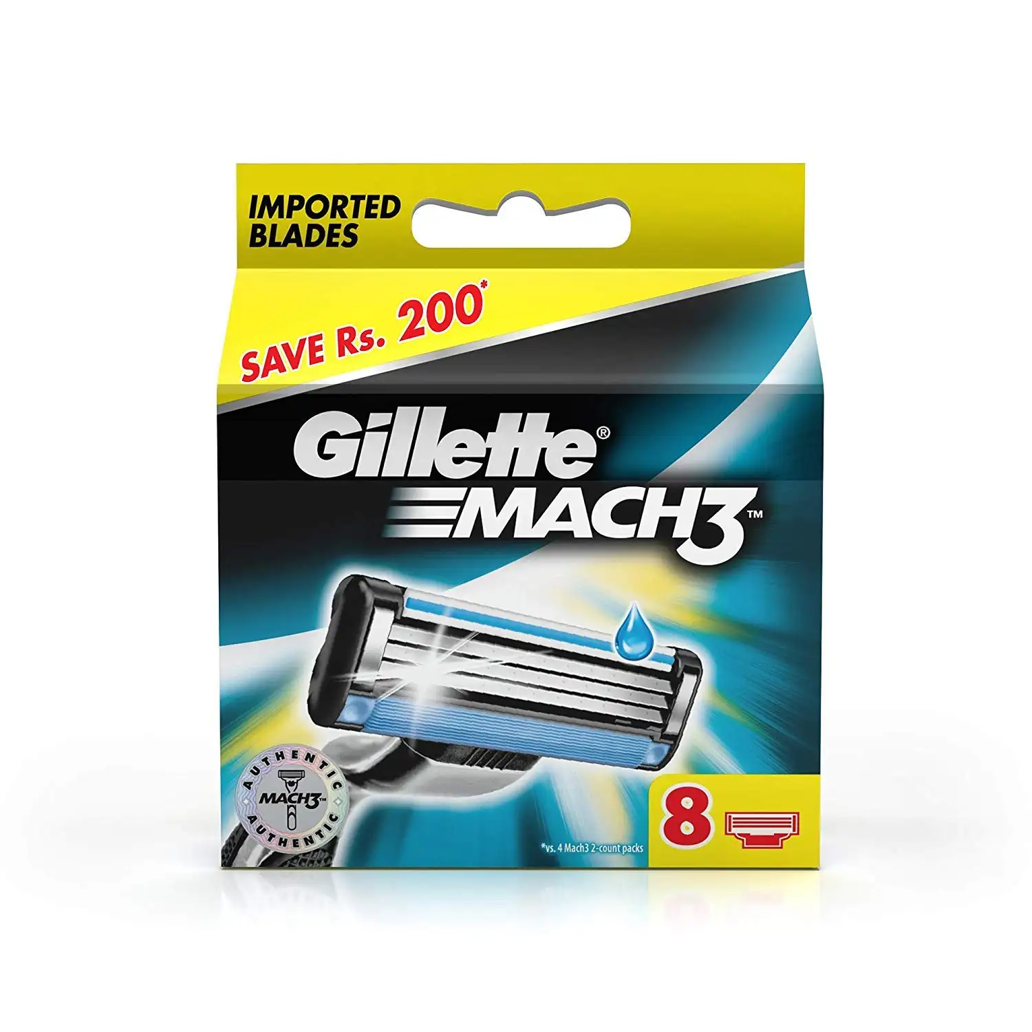 Lâminas de barbear descartáveis gillette mach3,