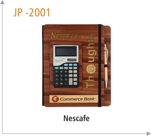Cuaderno diario de tapa dura en relieve 3D diseño personalizado con calculadora y bolígrafo juego de regalo para empleados para Navidad