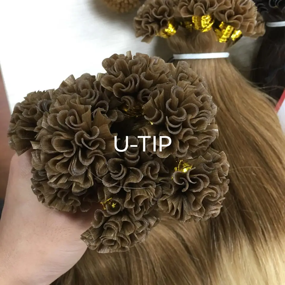 ベトナムヘアエクステンションのキューティクル同盟髪-100% のremy毛-prebondedケラチン