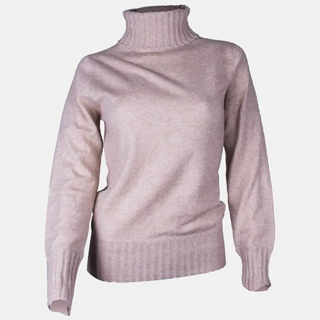 Suéteres de cuello alto para mujer, suéteres de Cachemira de punto, suave y elegante, cálido, cuello alto, último diseño, Invierno