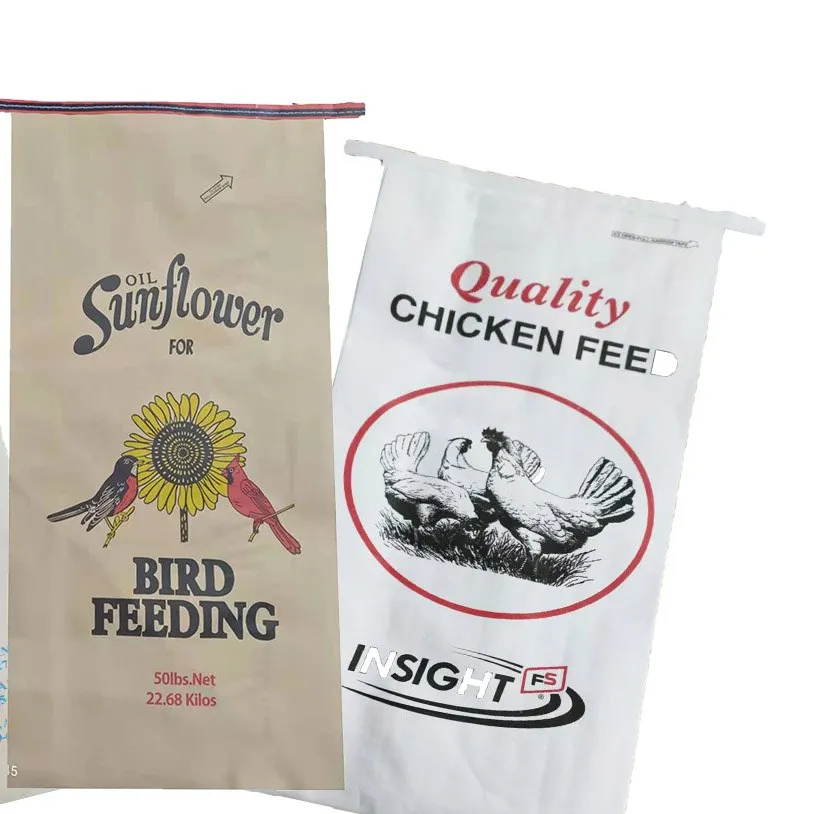 25kg 50kg Kraft Paper Composite plastic laminated PP Woven Chemical Fertilizer Putty Cement Bags for Industrial Use