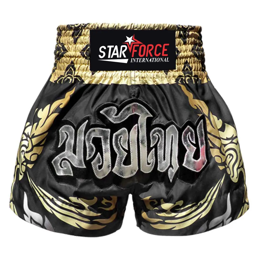 SFI yüksek kalite özelleştirilmiş toptan Muay Thai boks şort boyutu: S M L XL-şort için Kick boks MMA K1