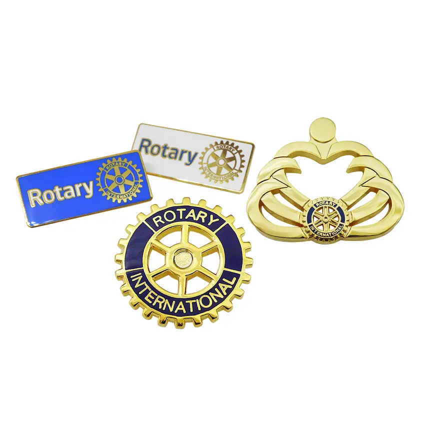 Custom Zacht Email Metalen Rotary Club Insignia Pin