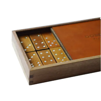 Kualitas Tinggi Domino Dalam Kotak Kayu dengan Custom Logo Domino