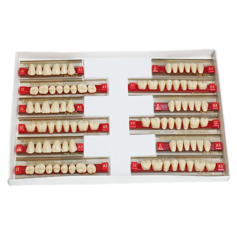 Fabricante de servicio OEM, dientes de resina sintética/dientes postizos/dientes compuestos con precio más bajo