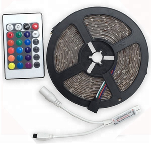 5M 5050/3528/2835 DC12V <strong>LED</strong> Strip Light Flexible Neon Ribbon RGB Strip Waterproof <strong>Led</strong> Light Tape Kit+controller Power Supply - Product Image 5