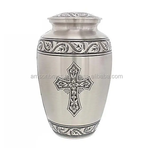 Fabricante alta qualidade gravado celtic cross manter sake cremation urn