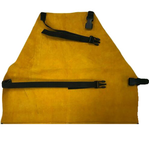 2024 Double Stitched Cow Split Leather Welding Apron 3-Pocket Suit Coverall with Tie Down Strap 24x42 Inches