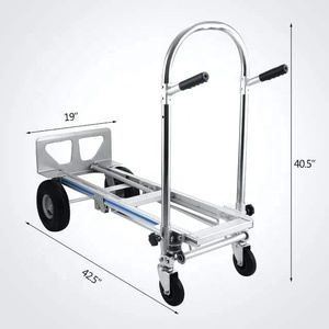 Chariot double plateforme pliable en aluminium 2 en 1, 800 livres, robuste, robuste, semelle à main, léger - Product Image 3
