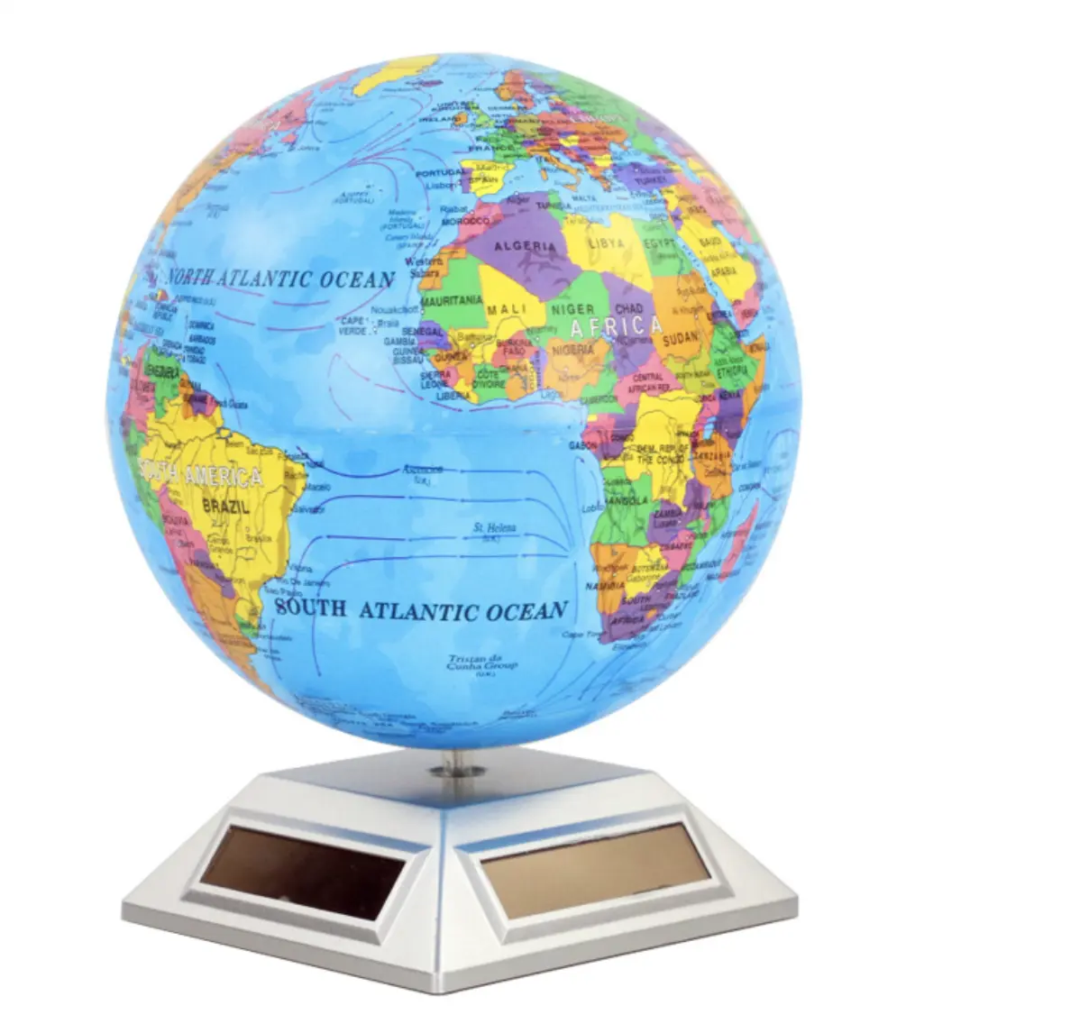 14CM Diameter customized color autogyration Globe with light, Tellurion, Geography use