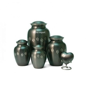 Thiết kế độc đáo phong cách Châu Âu Pewter hoàn thành đúc kim loại tùy chỉnh kích thước Pet urns với Paw Marks - Product Image 1