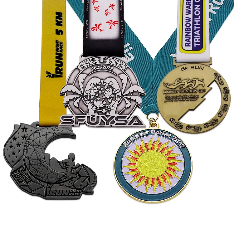 Medallas medalhas e troféus medasl, medalhas de corrida dourada personalizada para maratona, esporte, corrida de futebol, natação