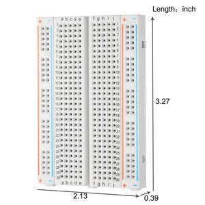 Prototipo de placa de pruebas PCB, Pin de doble cara, placa de pruebas sin soldadura 400 para Raspberry Pi