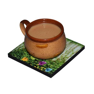 手工经典风格大方形杯垫套装金属餐桌装饰茶和咖啡杯家用厨房垫 - Product Image 1