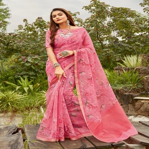 <strong>DESIGNER</strong> ORGANZA SAREE - Product Image 5