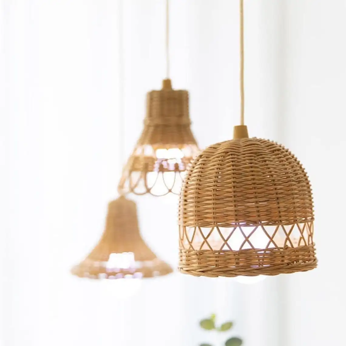 Rattan Lampshade Handmade Hanging Decor Made in Vietnam