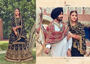 New Designer Stylish Daily Wear Embroidery and Khatli Worked Punjabi Style Lahenga Type Salwar Palazzo Suits - Product Image 5