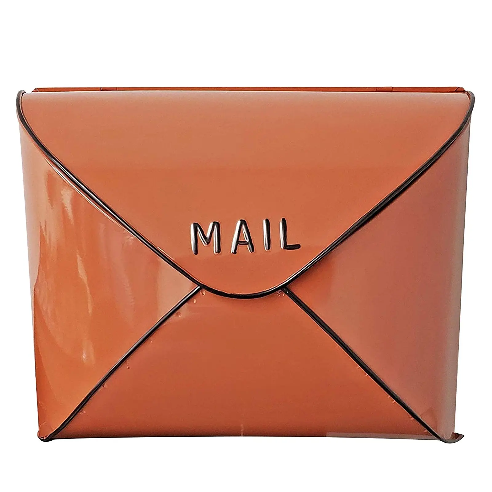 Caixa de metal personalizada de forma e tamanho, cor laranja, feita à mão, melhor caixa de correio, exige, pendurar na parede