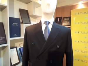 ダブルブレストBespokeジャケットスタンド襟付き春柄装飾 - Product Image 5
