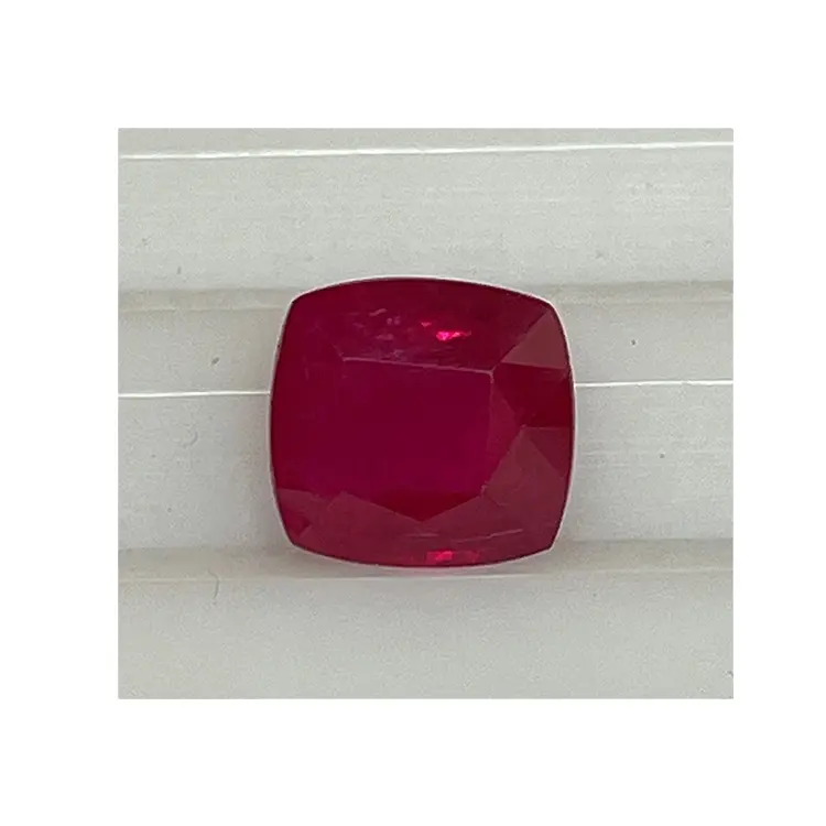 Супер лучшее качество красно-розовый цвет 100% с натуральным Рубином, Бирма 2,02 карат квадратной формы неоправленный полудрагоценный камень для колец