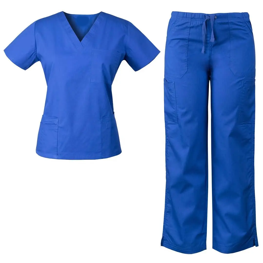 Wholesale high quality hospital scrub suit short sleeve stretch jogger medical scrubs uniform nurse sets