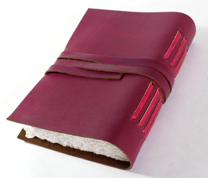 Cuadernos en relieve A5 impresos personalizados diarios de cuero genuino reciclado banda elástica cubierta de cuaderno de tapa dura personalizada - Product Image 6