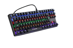 SK-608 คีย์บอร์ดเกมแบบมีสาย 87 คีย์ส่องสว่างคอมพิวเตอร์สํานักงานคีย์บอร์ด PC ภาษารัสเซียวัสดุ ABS สวิทช์สีแดง - Product Image 4