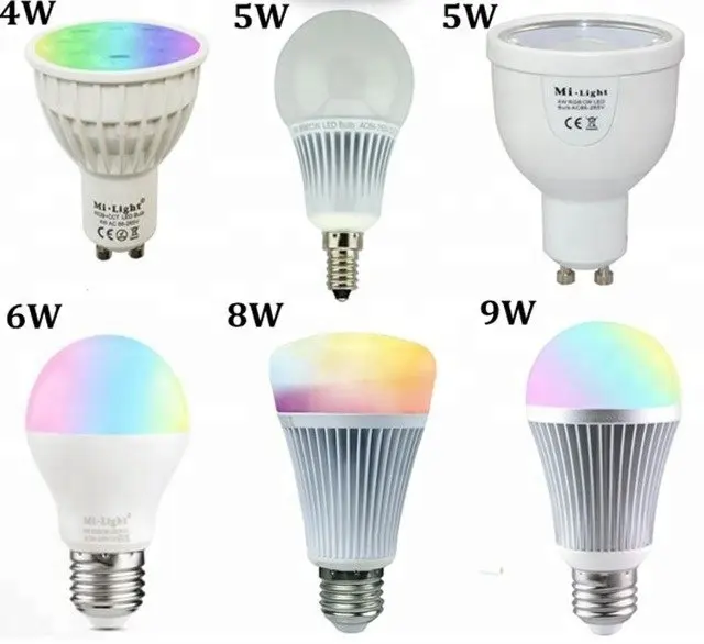 Приглушаемая Беспроводная Светодиодная лампа Mi GU10 E14 E27, 2,4 г, 4 Вт, 5 Вт, 6 Вт, 9 Вт, RGBW, RGBWW, RGB + CCT, умная Светодиодная лампа направленного света 85-265 в