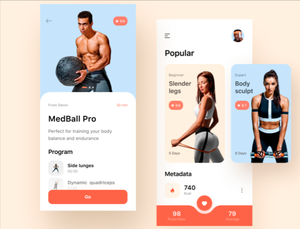 Aplicación de entrenamiento personal | Aplicación de entrenamiento personalizada de Android I Diseño de aplicación de entrenamiento físico extraordinario a un costo asequible