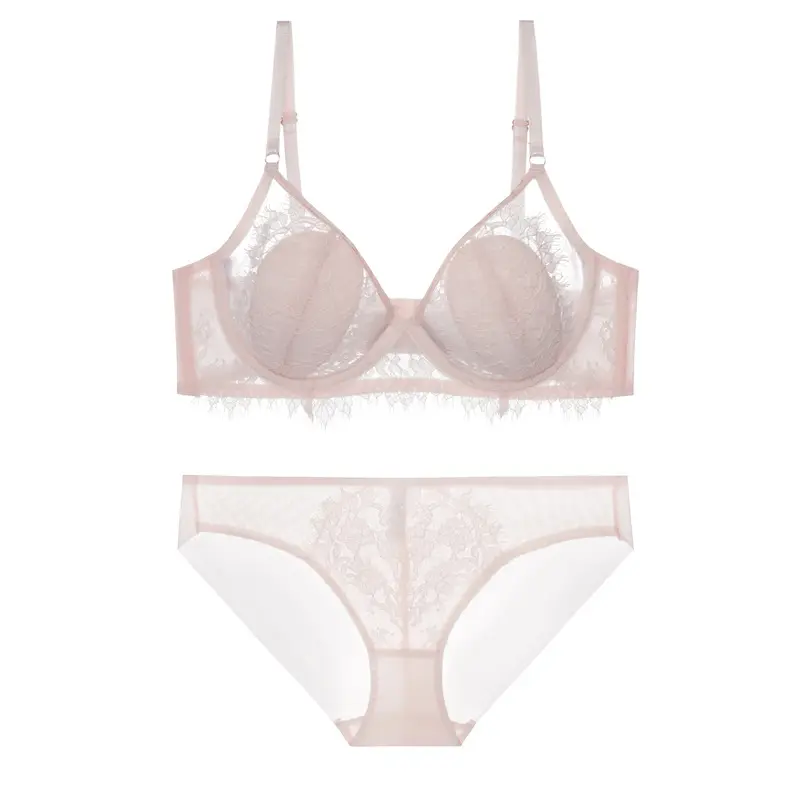 Lindas conjunto de sutiã e calcinha de renda, lingerias sexy respiráveis, ultra fina e confortável, conjunto de calcinha e sutiã