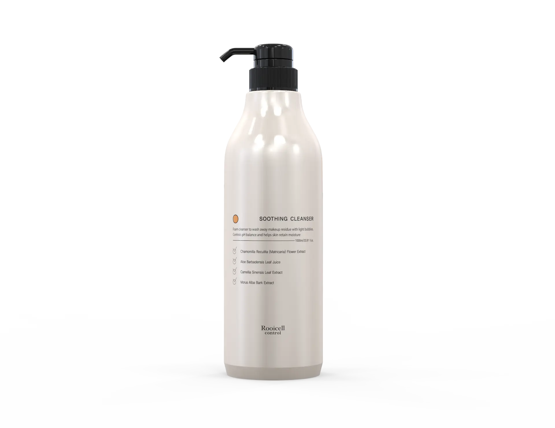 Rooicell-Limpiador de Espuma facial hidratante natural, cosmético coreano ISO GMP, eliminador de maquillaje, limpiador calmante de 300ml/ 1000ml