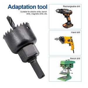Hole Saw Set 11 Pieces 3/4&quot; - 2-1/2 &quot; with Hex Key and Mandrels for Wood, <strong>PVC</strong> Board, Plastic Plate Drilling - Product Image 5